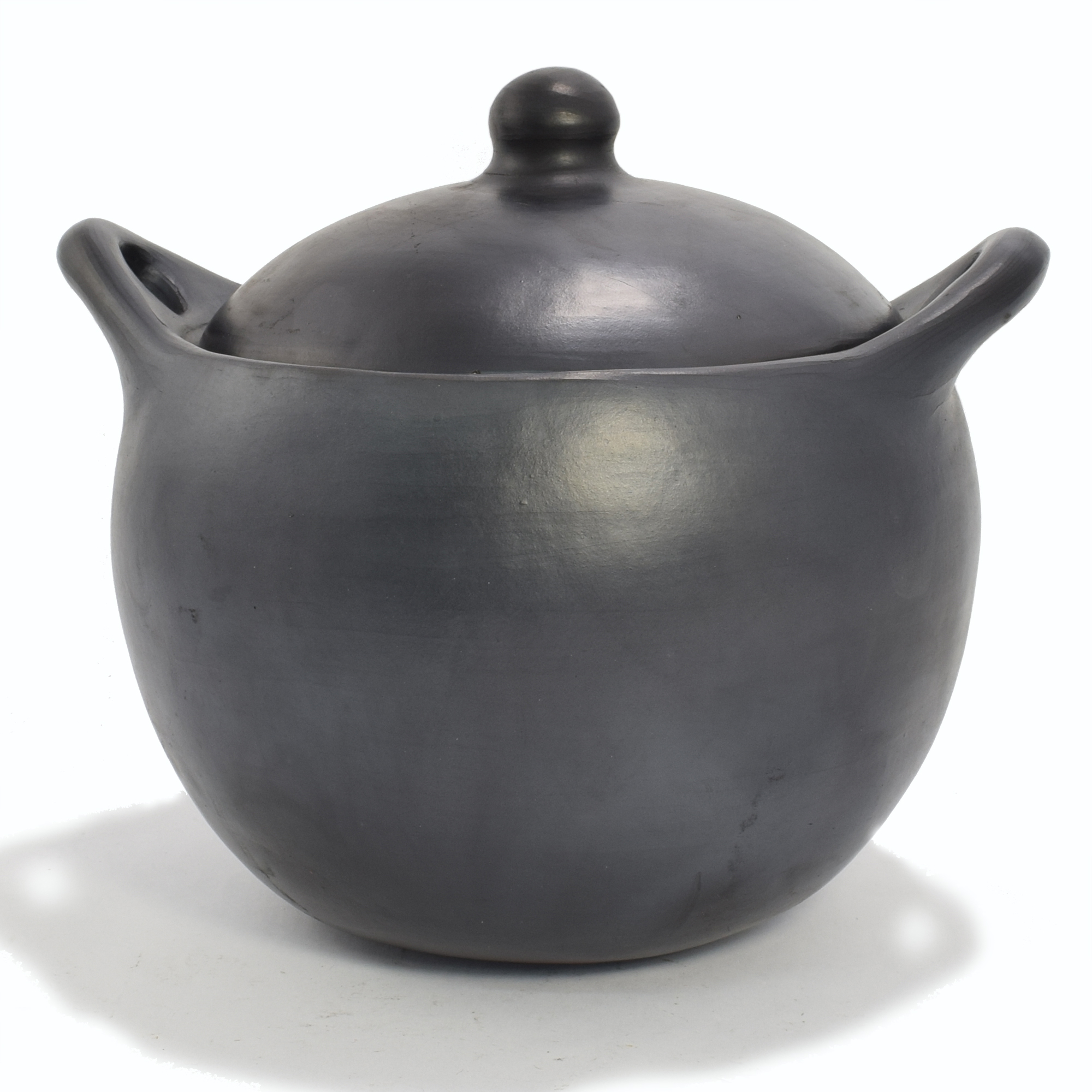 Black Clay, La Chamba Rounded Soup Pot - Large