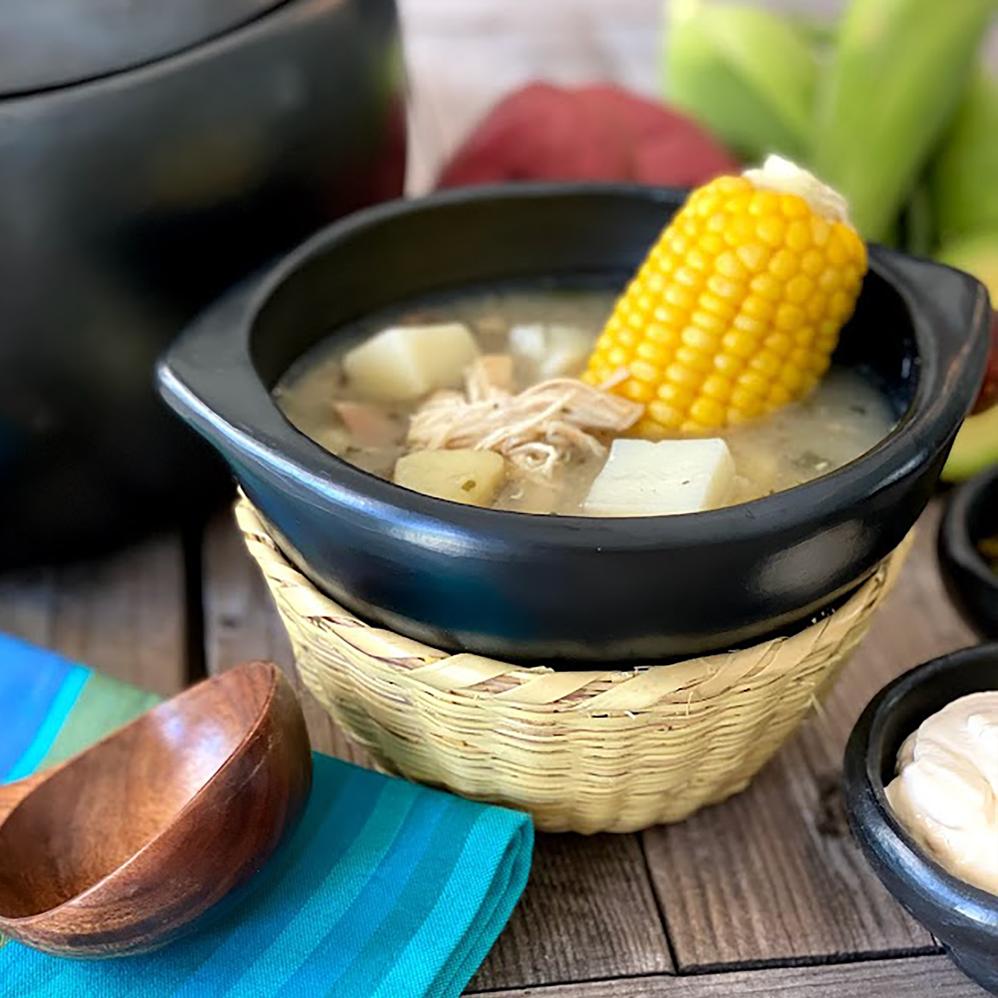 Black Clay, La Chamba Traditional Soup Bowl