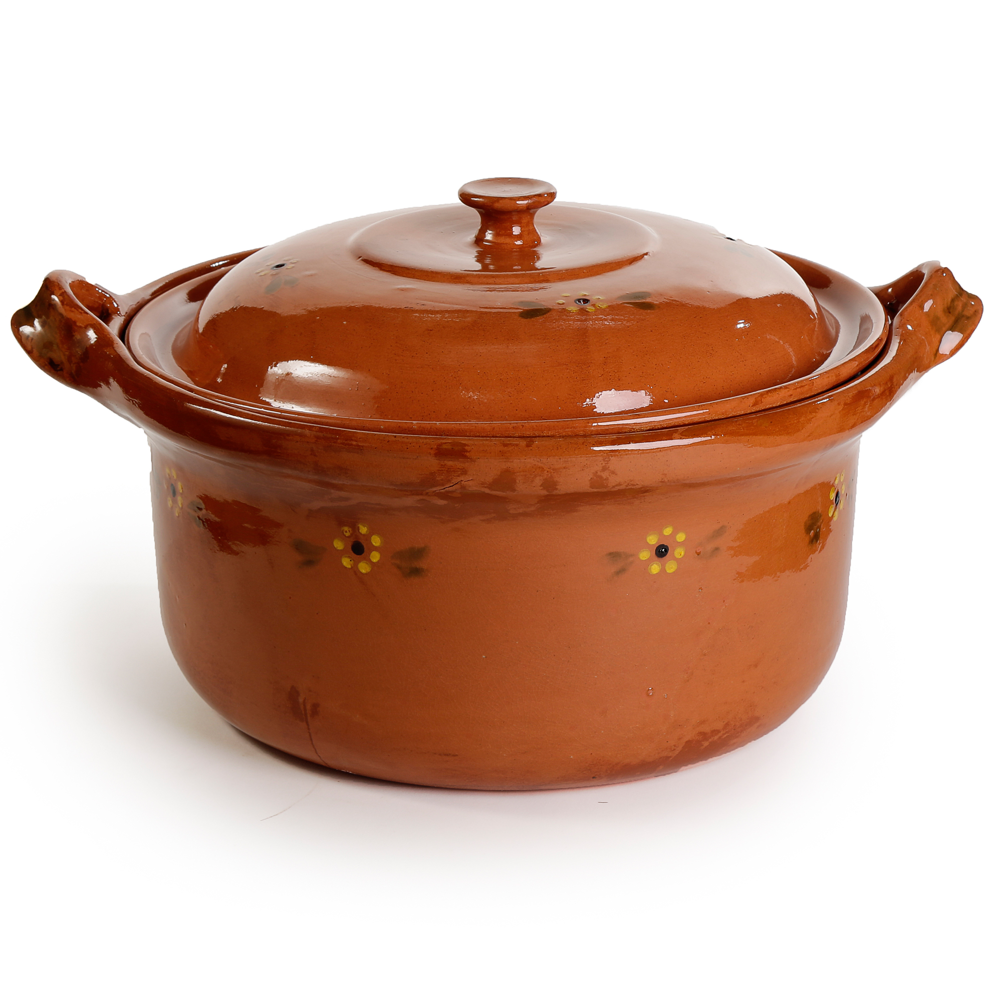 Terra Cota Mexican Pot Casserole Cazuela de Barro Mexicana Con Tapa