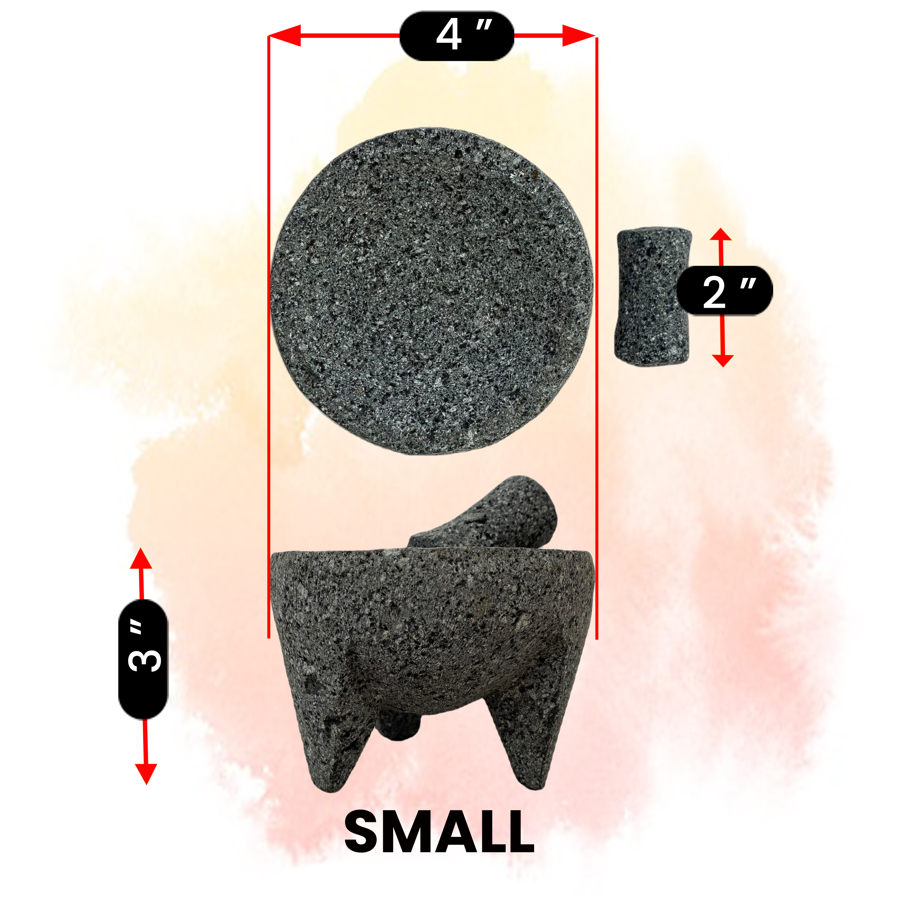 Autentico Molcajete Piedra Negra Volcanica 8 Authentic Molcajete Bla – La  Providencia®