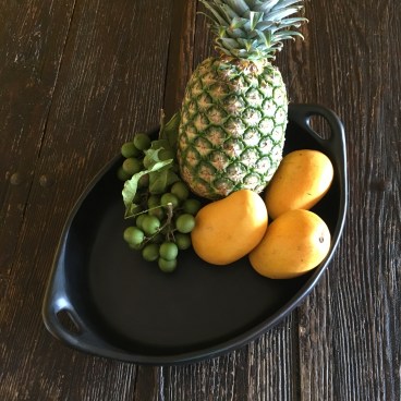 Black Clay, La Chamba Oval Serving Dish with Handles