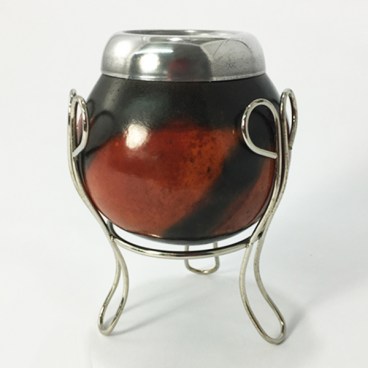 Yerba Mate Calabaza Gourd with Wire Stand