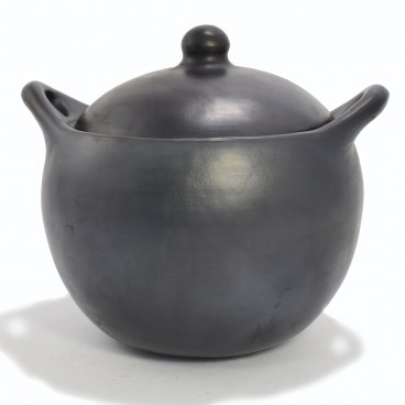 Black Clay, La Chamba Rounded Soup Pot