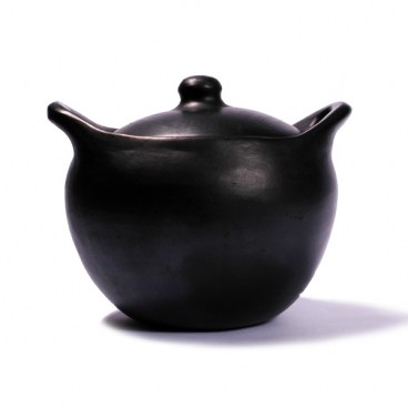 Black Clay, La Chamba Rounded Soup Pot