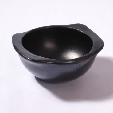 Black Clay, La Chamba Soup Bowl with Square Handles