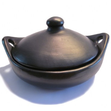 Black Clay, La Chamba Serving Dish with Cover