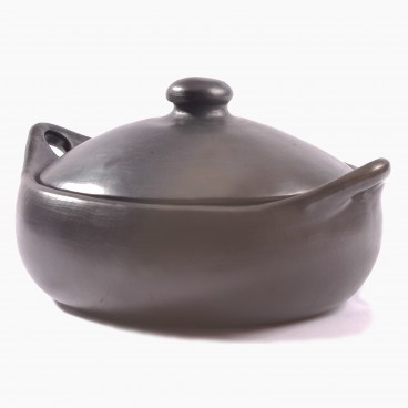 Black Clay, La Chamba Flat Casserole