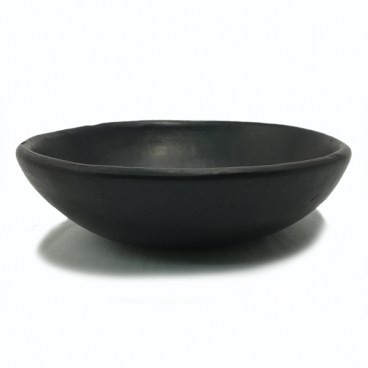 Black Clay, La Chamba Deep Plate with Exotic Fruit