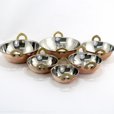 Indian Hammered Copper Kadhai