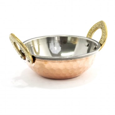 Indian Hammered Copper Kadhai