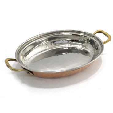 Indian Copper Hammered Muglai Rice Server