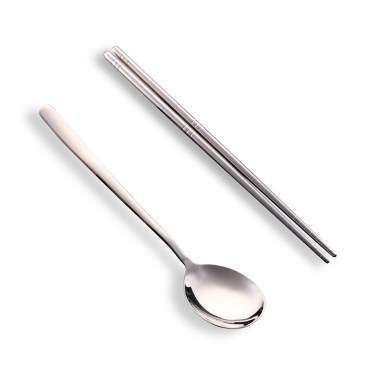 Korean Style Stainless Steel Spoon and Chopsticks