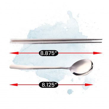 Korean Style Stainless Steel Spoon and Chopsticks
