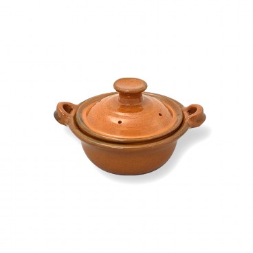 Tiny Mexican Lidded Cazuela