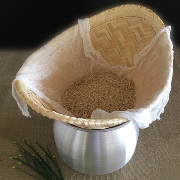 Ratchapat Thai Bamboo Sticky Rice Cooker Basket & Lid – Natural Woven Steamer For Rice Cooker